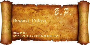 Bodosi Petra névjegykártya